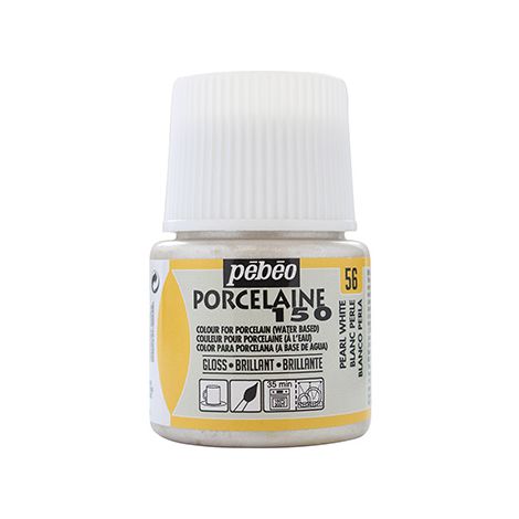 Farba do porcelany/szkła/ceramiki Pebeo Porcelaine150, 56 Pearl White